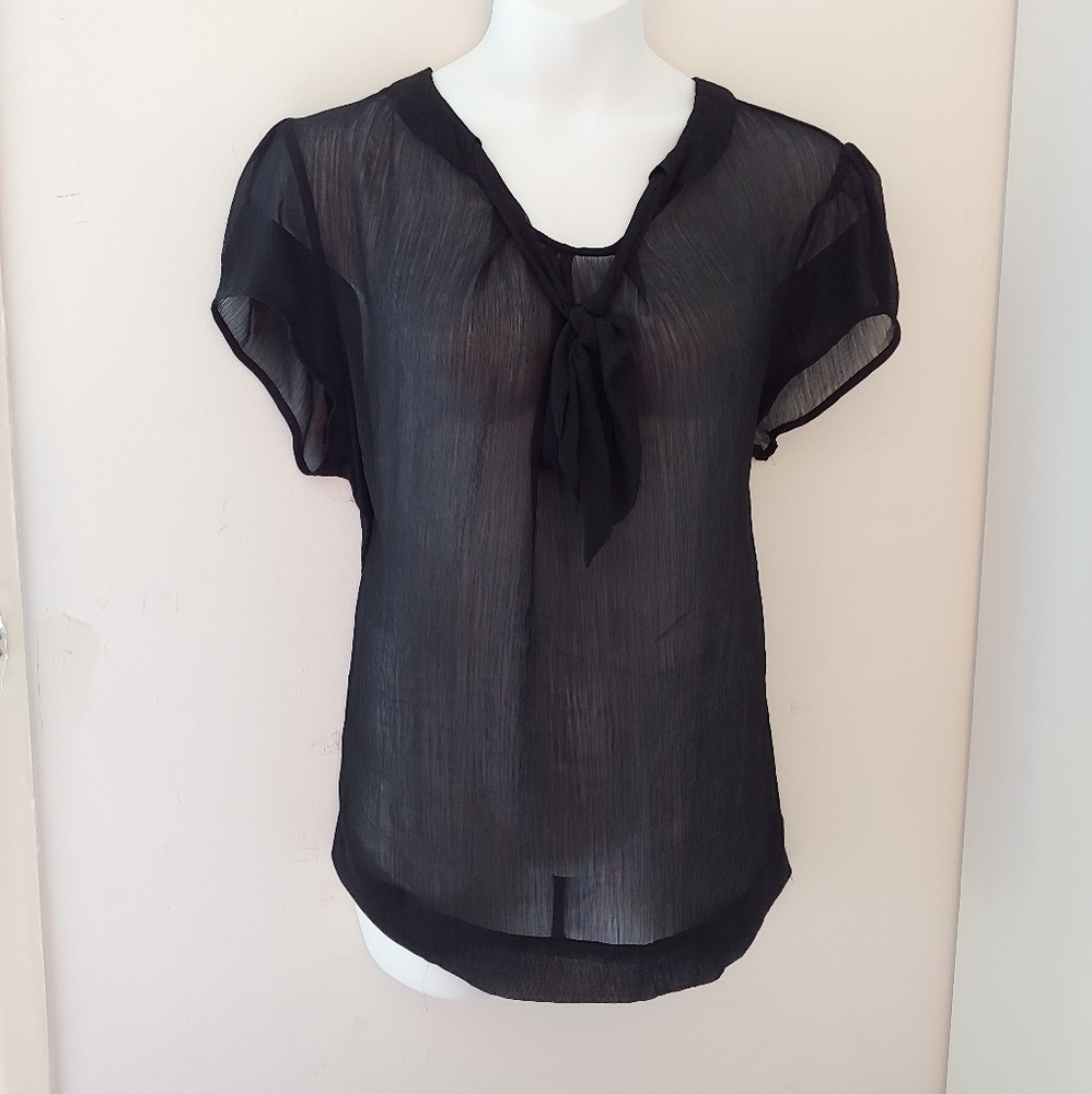 3/$15 Black sheer 4X Merona blouse